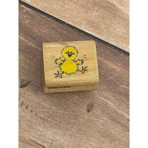 RUBBER STAMPEDE 613A WARM FUZZY WISHES WOOD MOUNTED RUBBER STAMP BY SUZY'S ZOO